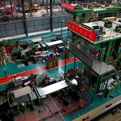 Línea 0.5-1.5m m del Galvalume del equipo de la galvanización de la inmersión caliente del cinc 650m m 120000TPY