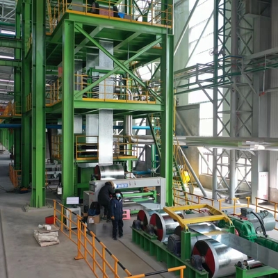 línea 1250m m continua proceso de la galvanización de 0.4-1.8m m para la industria de acero