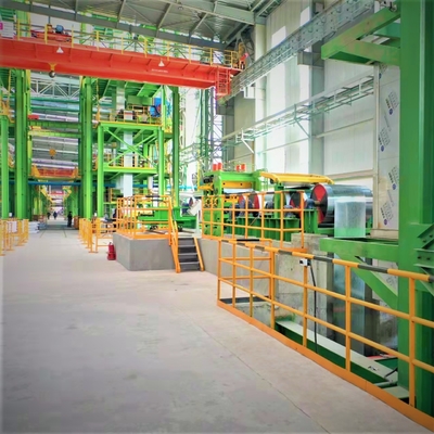 Maquinaria automática de la galvanización de la inmersión caliente para el metal de acero 1500m m del poste de la bobina de la tira
